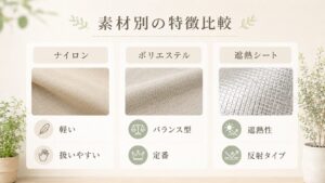素材別の特徴