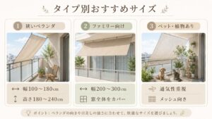 タイプ別おすすめサイズ