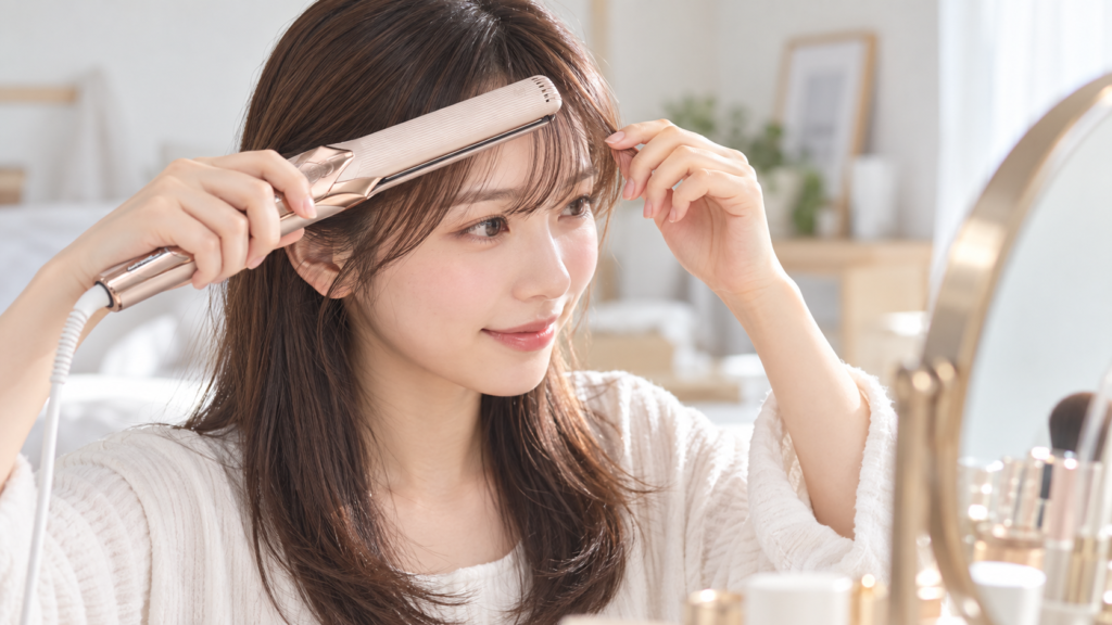 前髪スタイリング